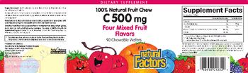 Natural Factors C 500 mg Four Mixed Fruit Flavors - supplement