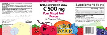 Natural Factors C 500 mg Four Mixed Fruit Flavors - supplement