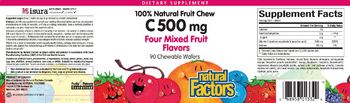 Natural Factors C 500 mg Four Mixed Fruit Flavors - supplement