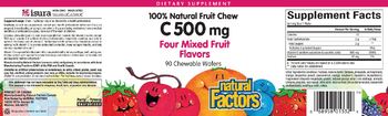 Natural Factors C 500 mg Four Mixed Fruit Flavors - supplement