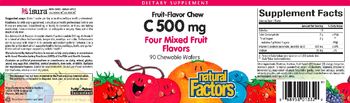 Natural Factors C 500 mg Fruit-Flavor Chew Four Mixed Fruit Flavors - supplement