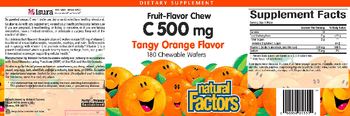 Natural Factors C 500 mg Fruit-Flavor Chew Tangy Orange Flavor - supplement
