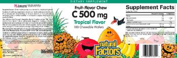 Natural Factors C 500 mg Fruit-Flavor Chew Tropical Flavor - supplement