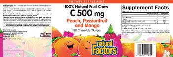 Natural Factors C 500 mg Peach, Passionfruit And Mango - supplement