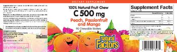 Natural Factors C 500 mg Peach, Passionfruit And Mango - supplement