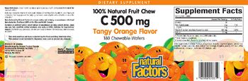 Natural Factors C 500 mg Tangy Orange Flavor - supplement