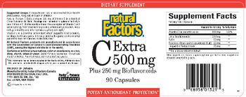 Natural Factors C Extra 500 mg Plus 250 mg Bioflavonoids - supplement