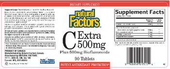 Natural Factors C Extra 500mg Plus 500mg Bioflavonoids - supplement