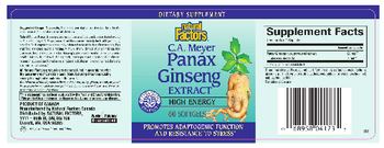 Natural Factors C.A. Meyer Panax Ginseng Extract - supplement