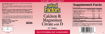 Natural Factors Calcium & Magnesium Citrate With D - supplement