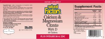 Natural Factors Calcium & Magnesium Citrate With D - supplement