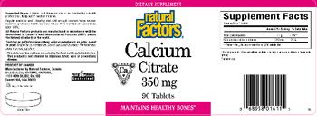 Natural Factors Calcium Citrate 350 mg - supplement