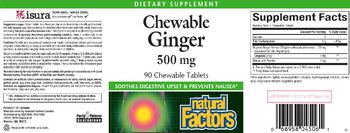 Natural Factors Chewable Ginger 500 mg - supplement