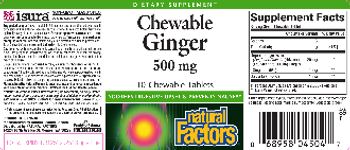 Natural Factors Chewable Ginger 500 mg - supplement