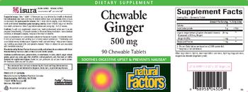 Natural Factors Chewable Ginger - supplement