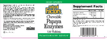 Natural Factors Chewable Papaya Enzymes - supplement