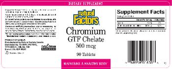 Natural Factors Chromium GTF Chelate 500 mcg - supplement