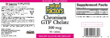 Natural Factors Chromium GTF Chelate 500 mcg - supplement