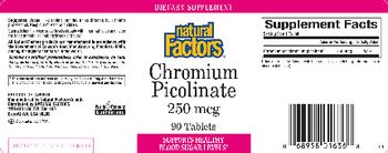 Natural Factors Chromium Picolinate 250 mcg - supplement