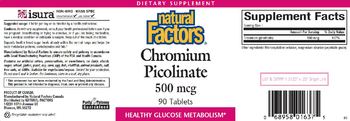 Natural Factors Chromium Picolinate 500 mcg - supplement