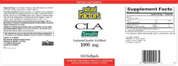 Natural Factors CLA Conjugated Linoleic Acid Blend 1000 mg - supplement