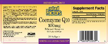 Natural Factors Coenzyme Q10 100 mg - supplement