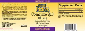 Natural Factors Coenzyme Q10 100 mg - supplement