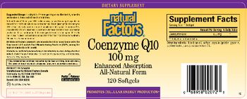 Natural Factors Coenzyme Q10 100mg - supplement