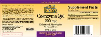 Natural Factors Coenzyme Q10 200 mg - supplement