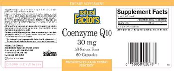 Natural Factors Coenzyme Q10 30 mg - supplement