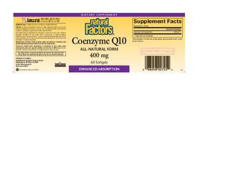 Natural Factors Coenzyme Q10 400 mg - supplement
