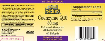 Natural Factors Coenzyme Q10 50 mg - supplement