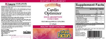 Natural Factors CurcuminRich Cardio Optimizer Plus 600 mg Omega-3 EPA/DHA - supplement