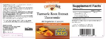 Natural Factors CurcuminRich Turmeric Root Extract Theracurmin - supplement