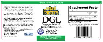 Natural Factors DGL Deglycyrrhizinated Licorice Root Extract - herbal supplement