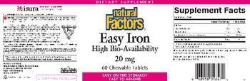 Natural Factors Easy Iron 20 mg - supplement