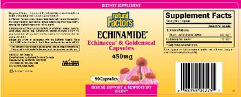 Natural Factors Echinamide Echinacea & Goldenseal Capsules 450 mg - supplement