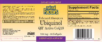 Natural Factors Enhanced Absorption Ubiquinol QH Active CoQ10 - supplement