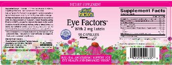 Natural Factors HerbalFactors Eye Factors With 2 mg Lutein - supplement