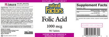 Natural Factors Folic Acid 1000 mcg - supplement