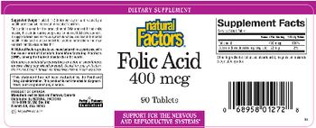 Natural Factors Folic Acid 400 mcg - supplement