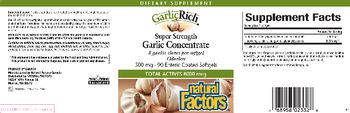 Natural Factors GarlicRich Super Strength Garlic Concentrate - supplement