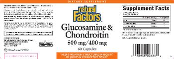 Natural Factors Glucosamine & Chondroitin 500 mg/400 mg - supplement