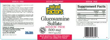 Natural Factors Glucosamine Sulfate Sodium Free 500 mg - supplement