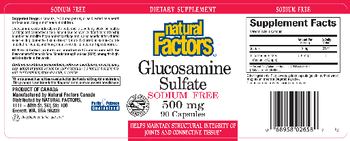 Natural Factors Glucosamine Sulfate Sodium Free 500 mg - supplement