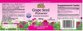 Natural Factors Grape Seed Phytosome Enhanced Absorption - herbal supplement