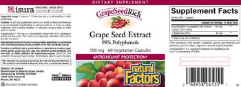 Natural Factors GrapeSeedRich Grape Seed Extract 100 mg - supplement