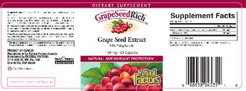 Natural Factors GrapeSeedRich Grape Seed Extract 95% Polyphenols - supplement
