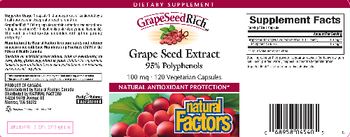Natural Factors GrapeSeedRich Grape Seed Extract - supplement