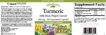 Natural Factors Herbal Factors Turmeric with Black Pepper Extract 300 mg - supplement